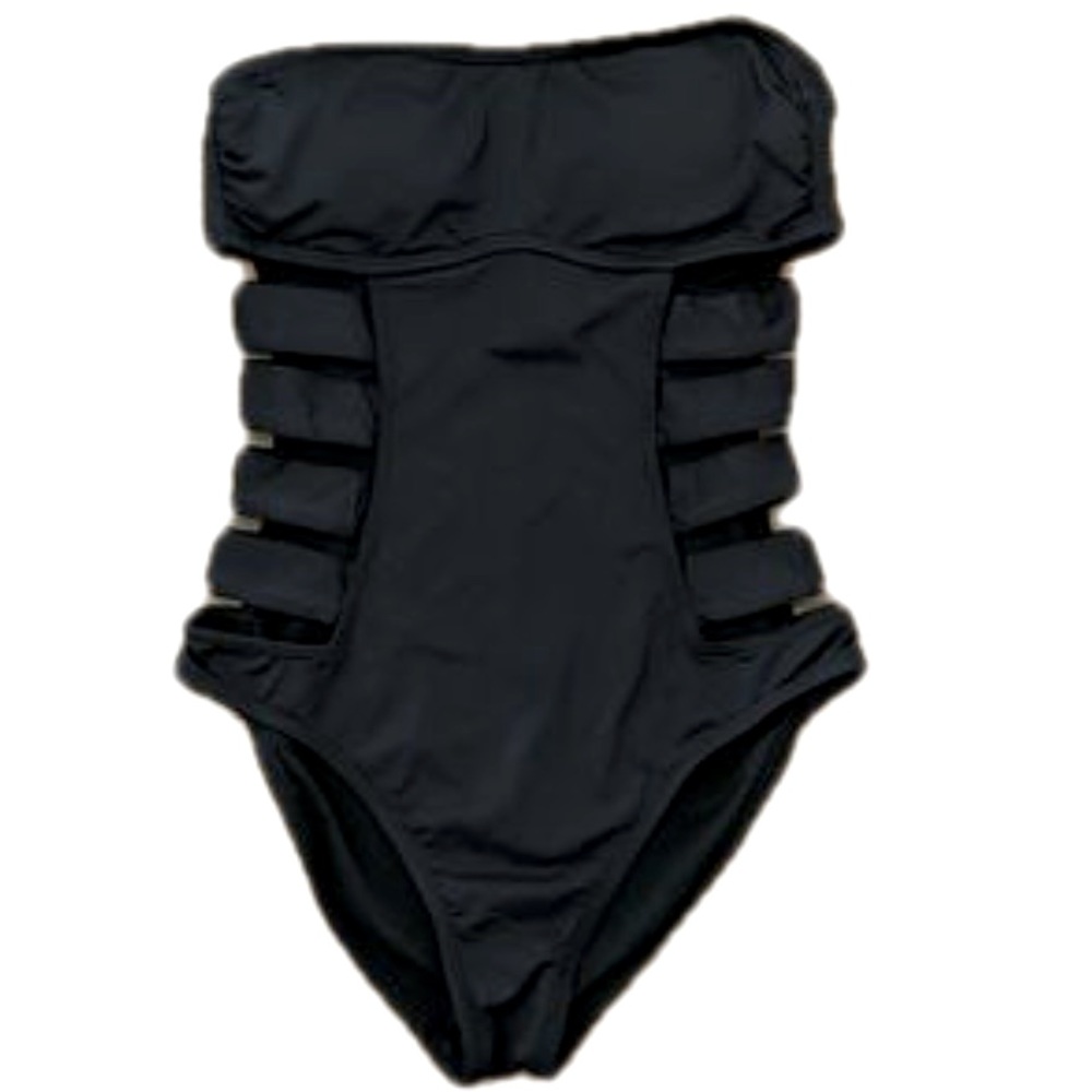 NEW Kenneth Cole Women’s Cutout One Piece Black Swimsuit